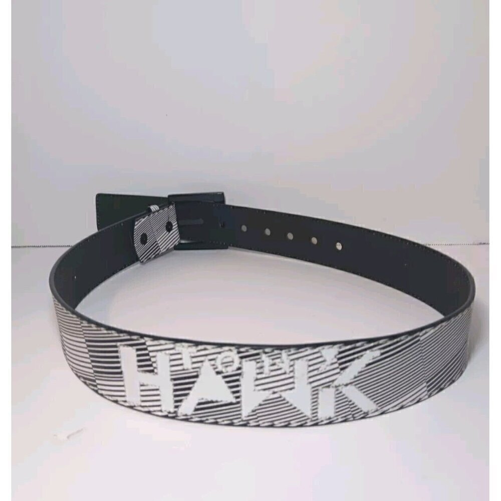 Tony Hawk Skater Belt With Metal Buckle Black & White Geometric 30 32 Waist